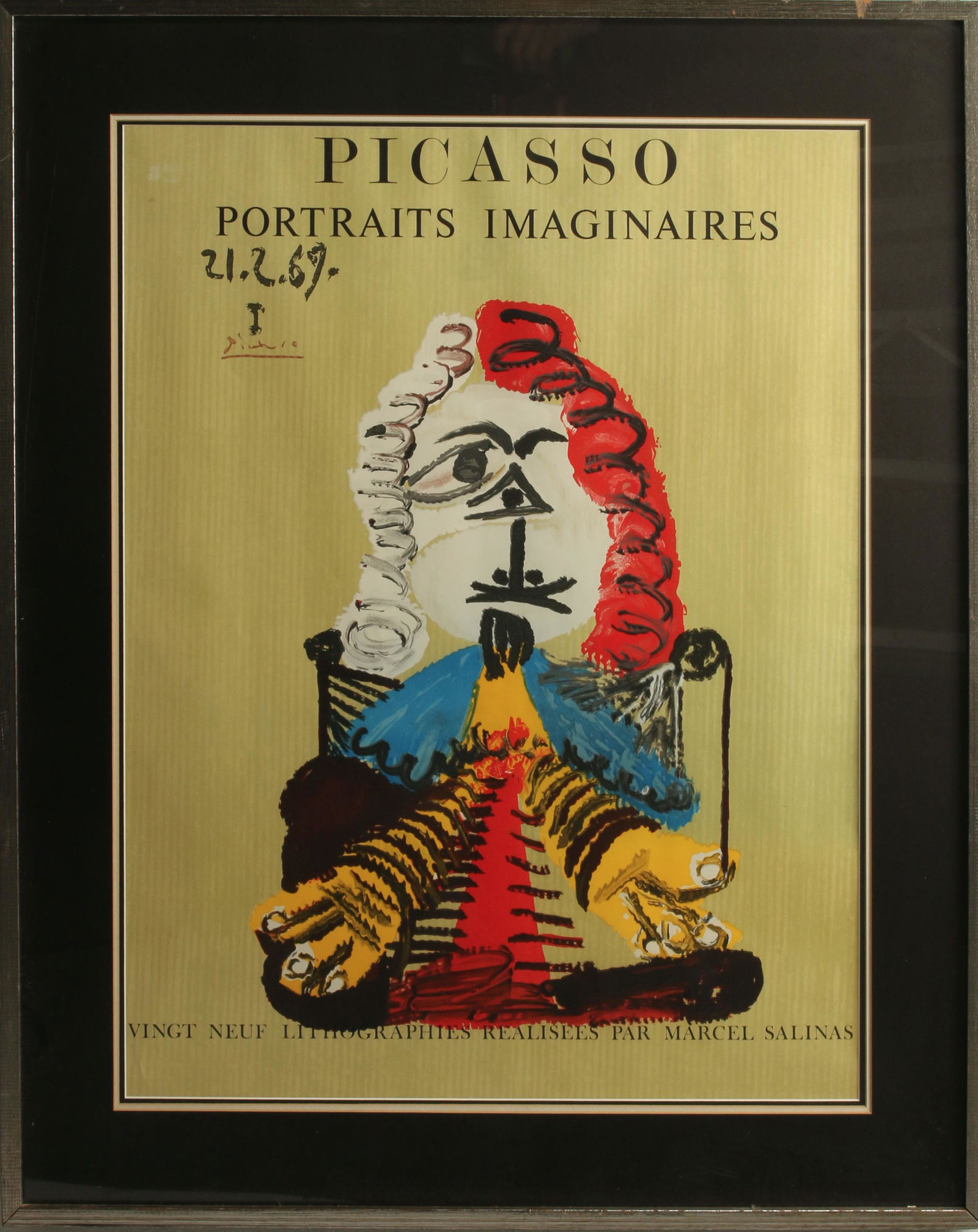 90s PICASO “Portraits Imaginaires” Lサイズ Portraits Imaginaires, 6.4.69 I | Pablo Picasso | RoGallery