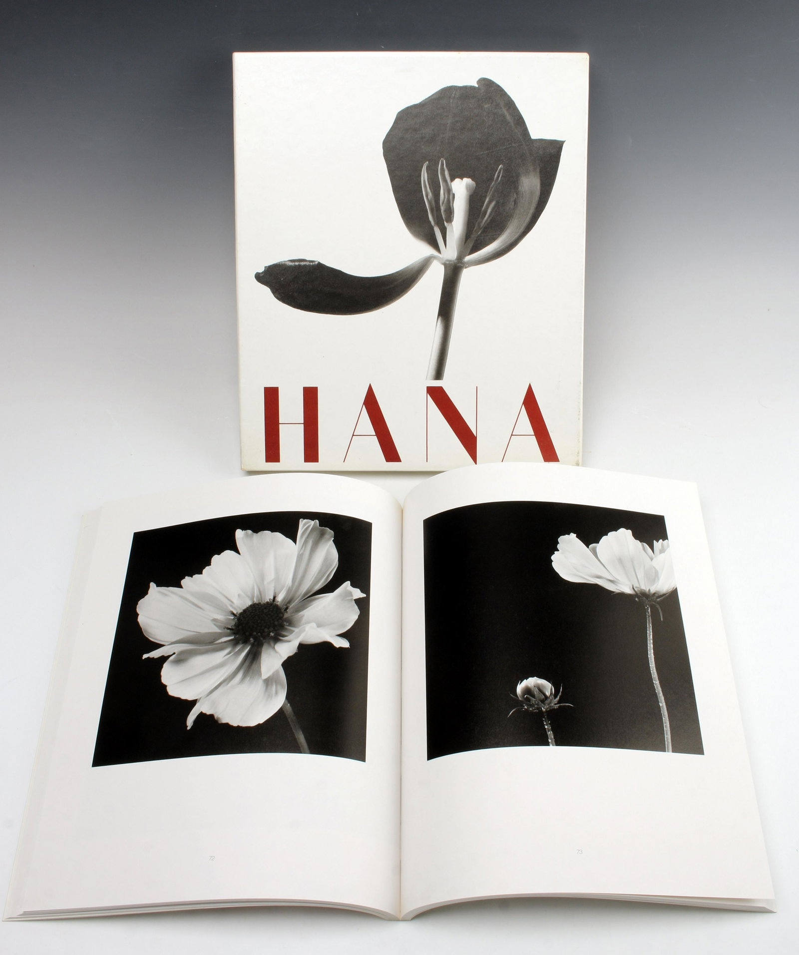 YASUHIRO ISHIMOTO PHOTO BOOK HANA: San Francisco, CA: Chronicle Books, 1989. First edition. Softcover monograph. A collection of 127 black and white photographs of flowers. A clean near fine copy in photo illustrated French style wrapp