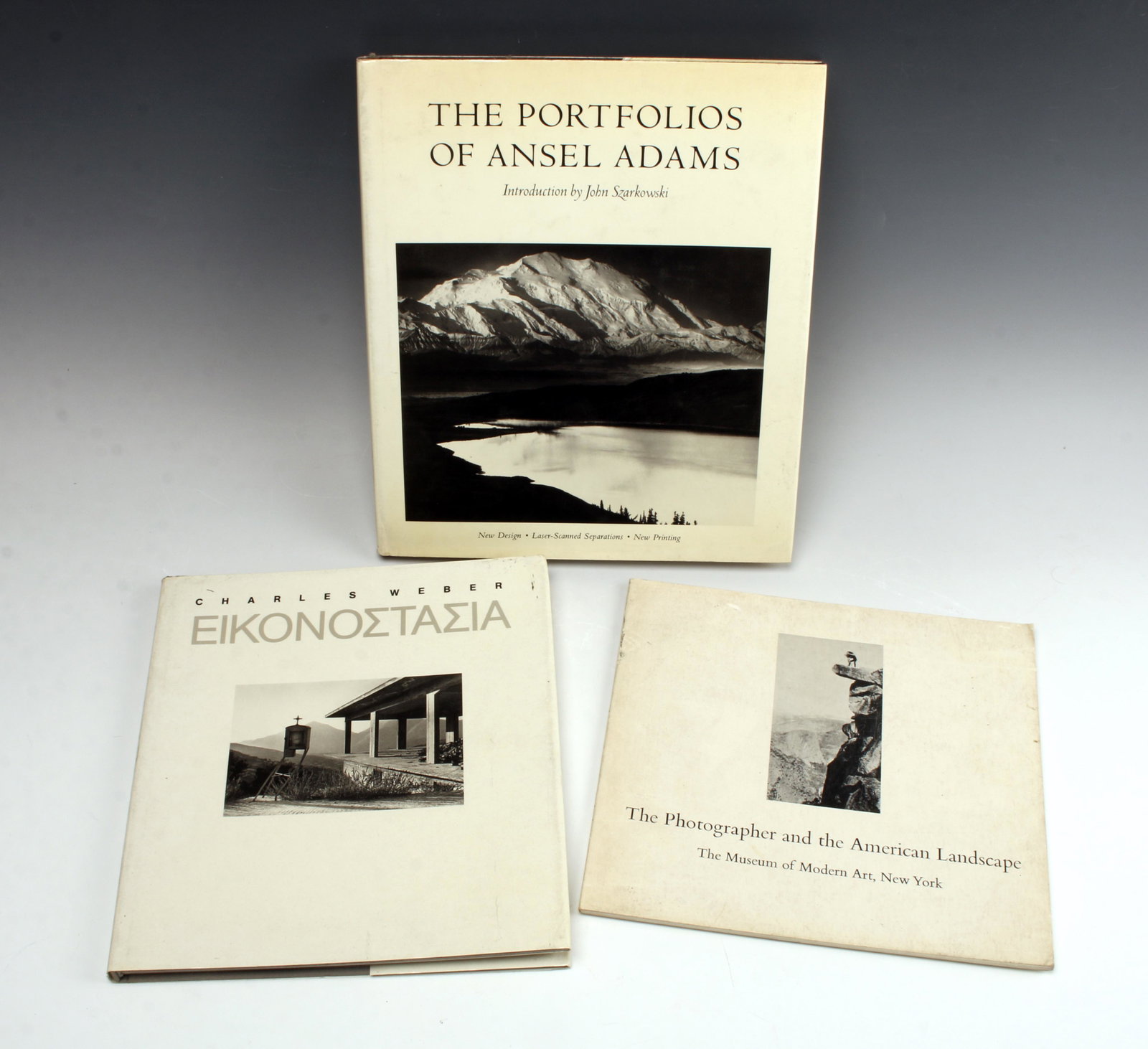 ANSEL ADAMS, CHARLES WEBER, MOMA PHOTO BOOKS: The Portfolios of Ansel Adams, 1981 Charles Weber Eikonostasia, Collection la Mémoire de l'Oeil, 1986 The Photographer and the American Landscape, MOMA, NY, NY 1963<