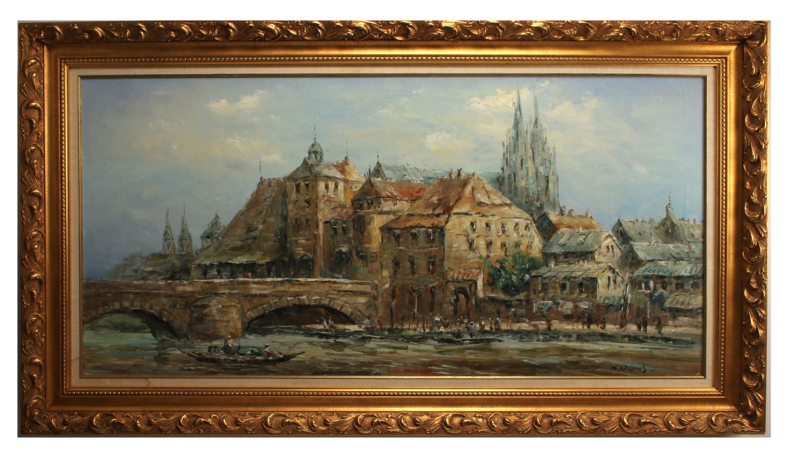 LARGE PAINTING VENICE & THE REALTO SIGNED RABOUS (1 of 6)