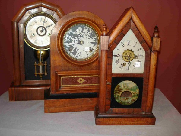 Three American shelf clocks