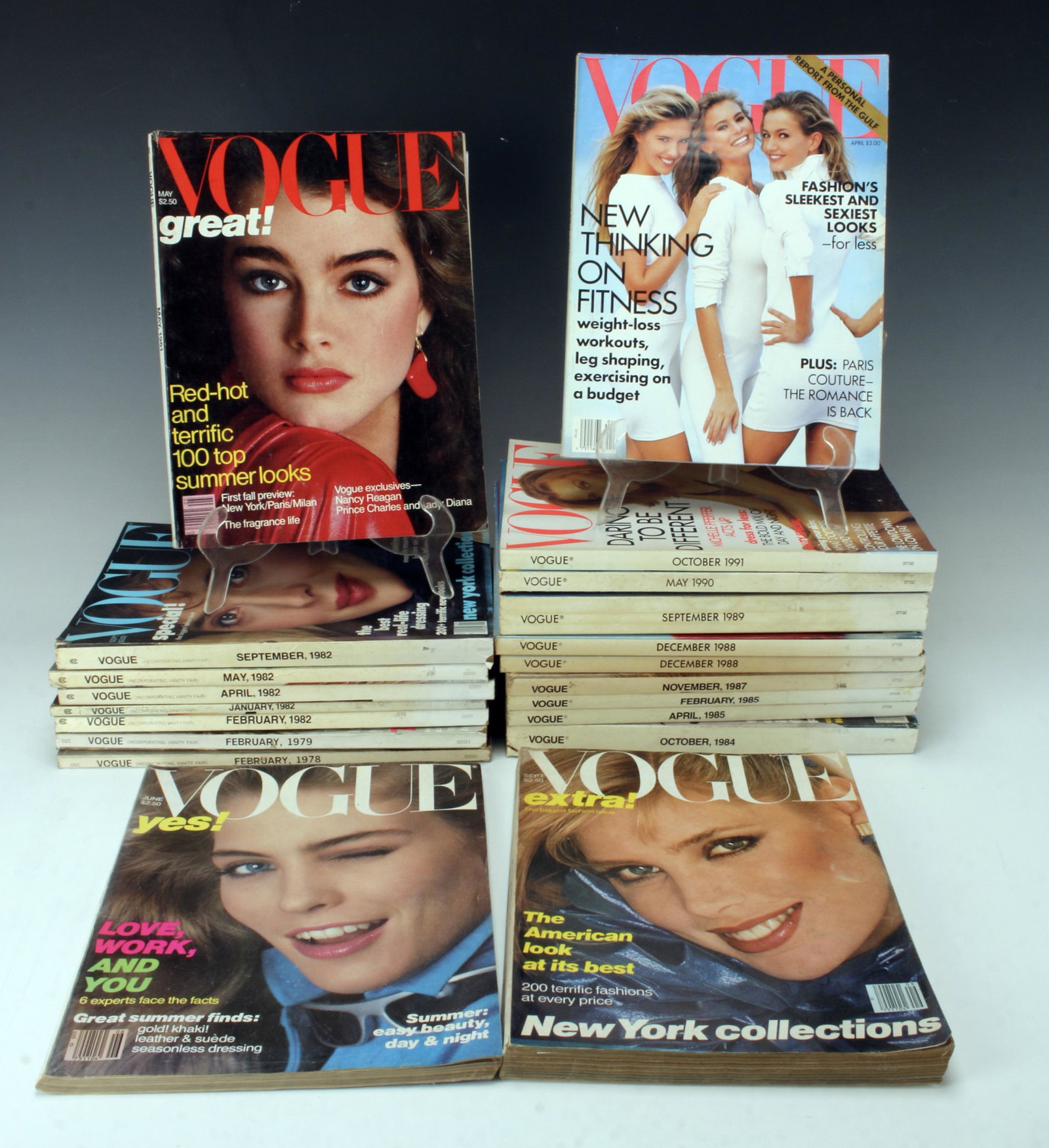 VOGUE AND GQ MAGAZINES 1970S - 1990S (1 of 2)