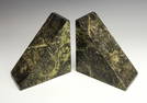 PAIR MARBLEIZED WEDGE BOOKENDS
