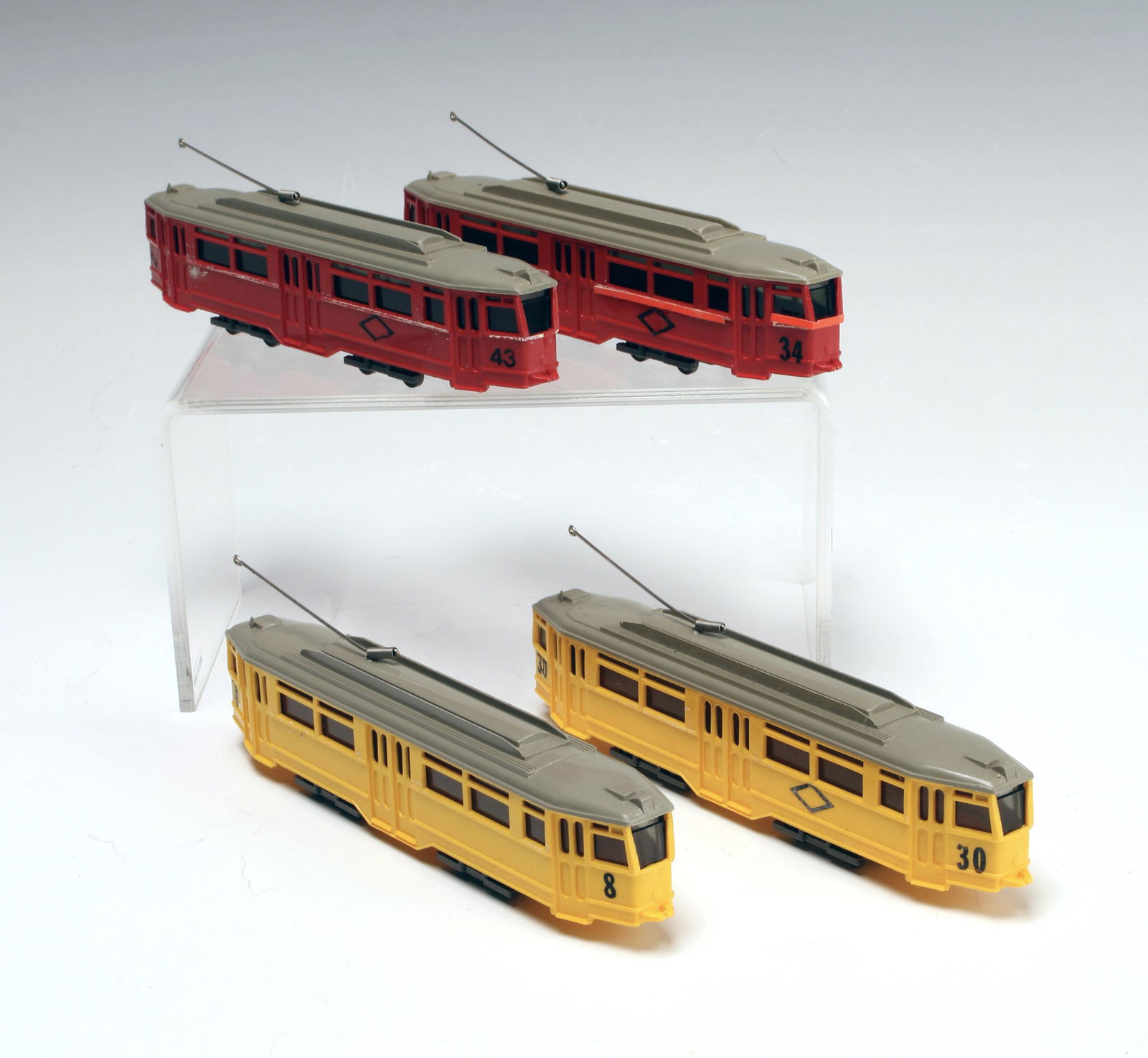 LOT OF 41 VINTAGE TROLLEY CARS MARKED GERMANY HO (1 of 4)