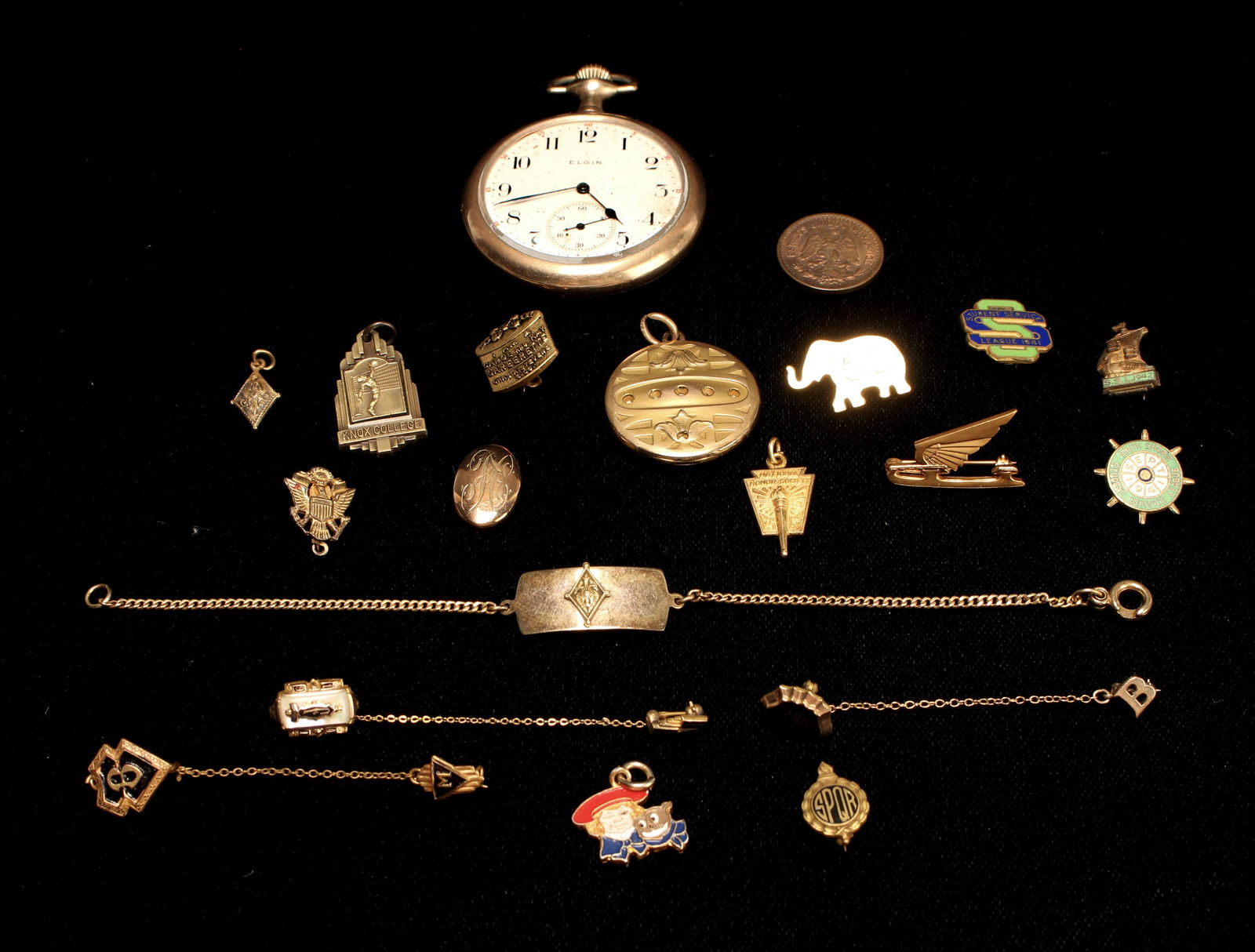 MEDALS BUTTONS PINS ELGIN POCKET WATCH (1 of 5)