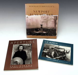 FINE ART PHOTO BOOKS SIGNED TURBEVILLE PIERCE: FINE ART PHOTO BOOKS SIGNED TURBEVILLE PIERCESigned Olive Pierce Up River and Deborah Turbeville. Aperture Paul Strand Monograph. 11 1/2" X 10 1/2"