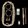 COSTUME JEWELRY WITH NEIMAN MARCUS WATCH