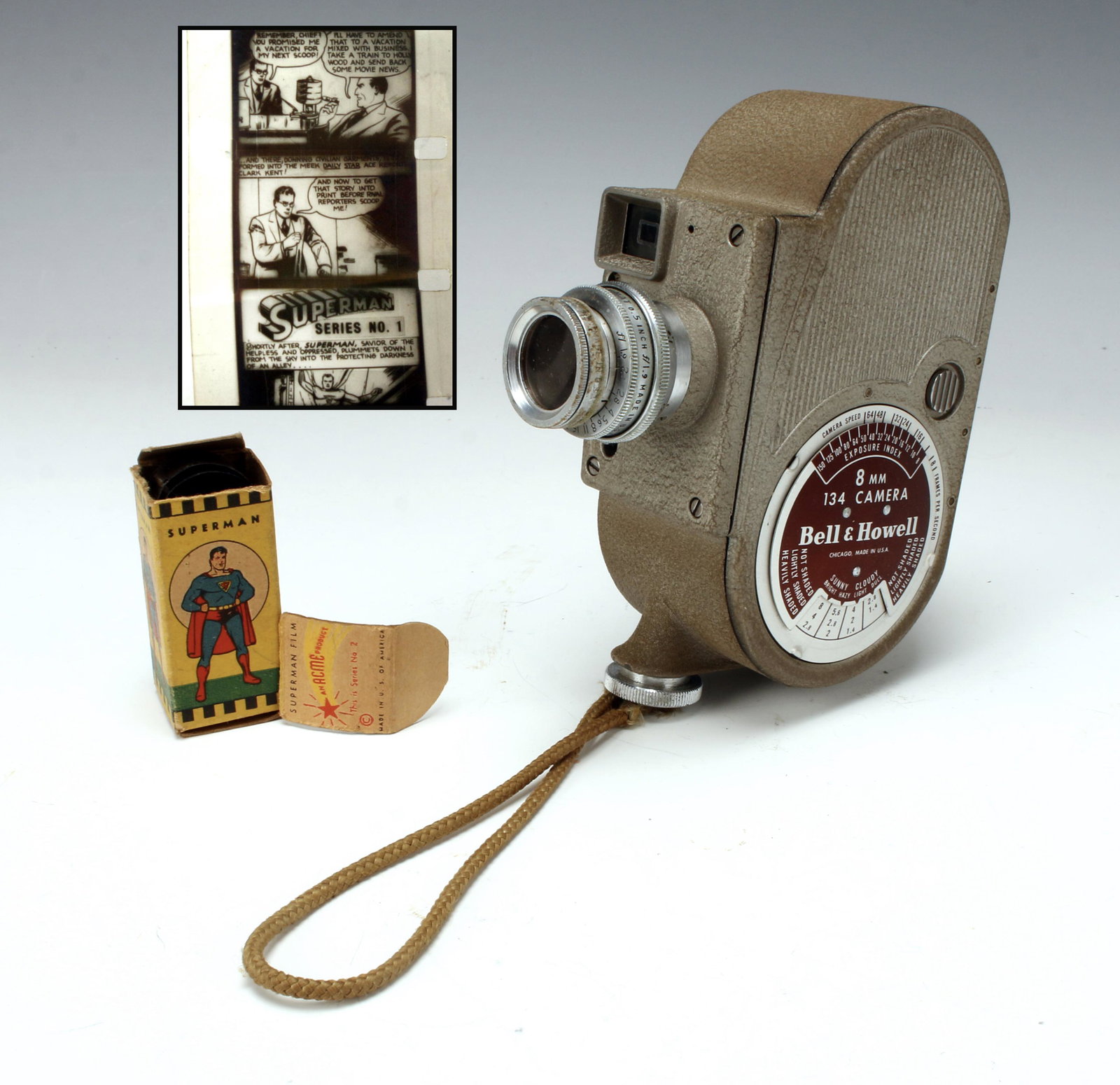 SUPERMAN FILMSTRIPS &BELL & HOWELL 8MM CAMERA (1 of 8)