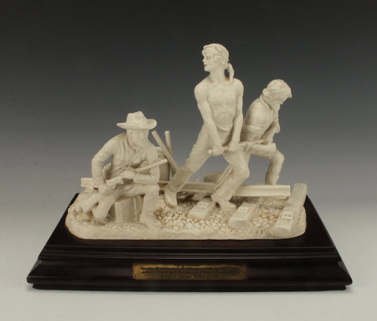 VINTAGE FORGING WESTWARD SCULPTURE: VINTAGE FORGING WESTWARD SCULPTURE Limited edition 330/400 16 3/4" X 9" X 13" $100 - $200 Shi