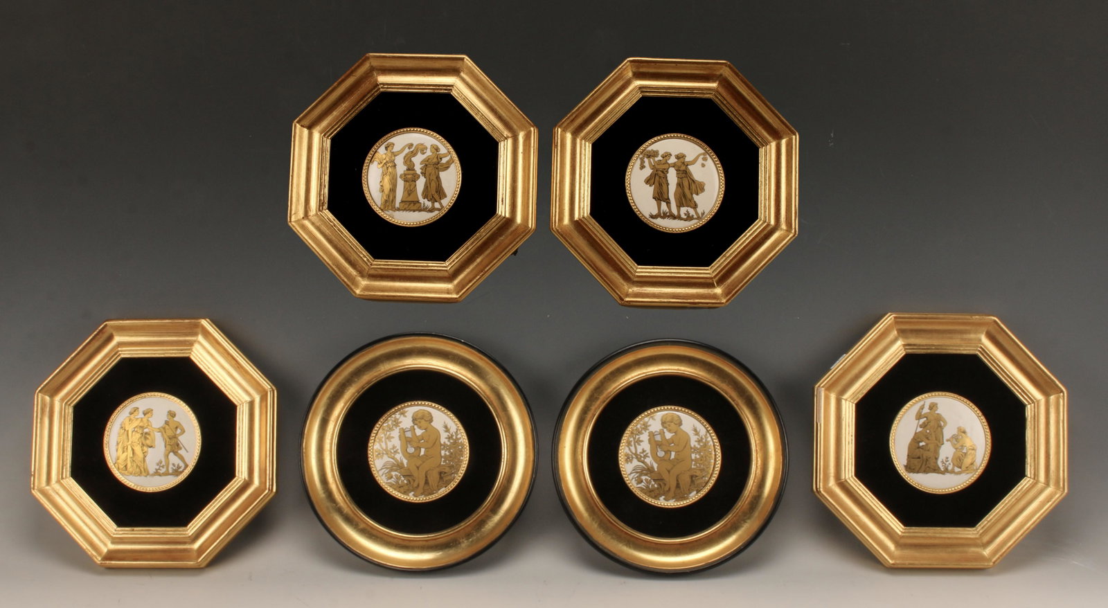 SIX HOLLYWOOD REGENCY B&S CREATIONS PLAQUES: SIX HOLLYWOOD REGENCY B&S CREATIONS PLAQUES The coordinating side tables, coffee table, lamps, and large painting are also being listed in this sale s