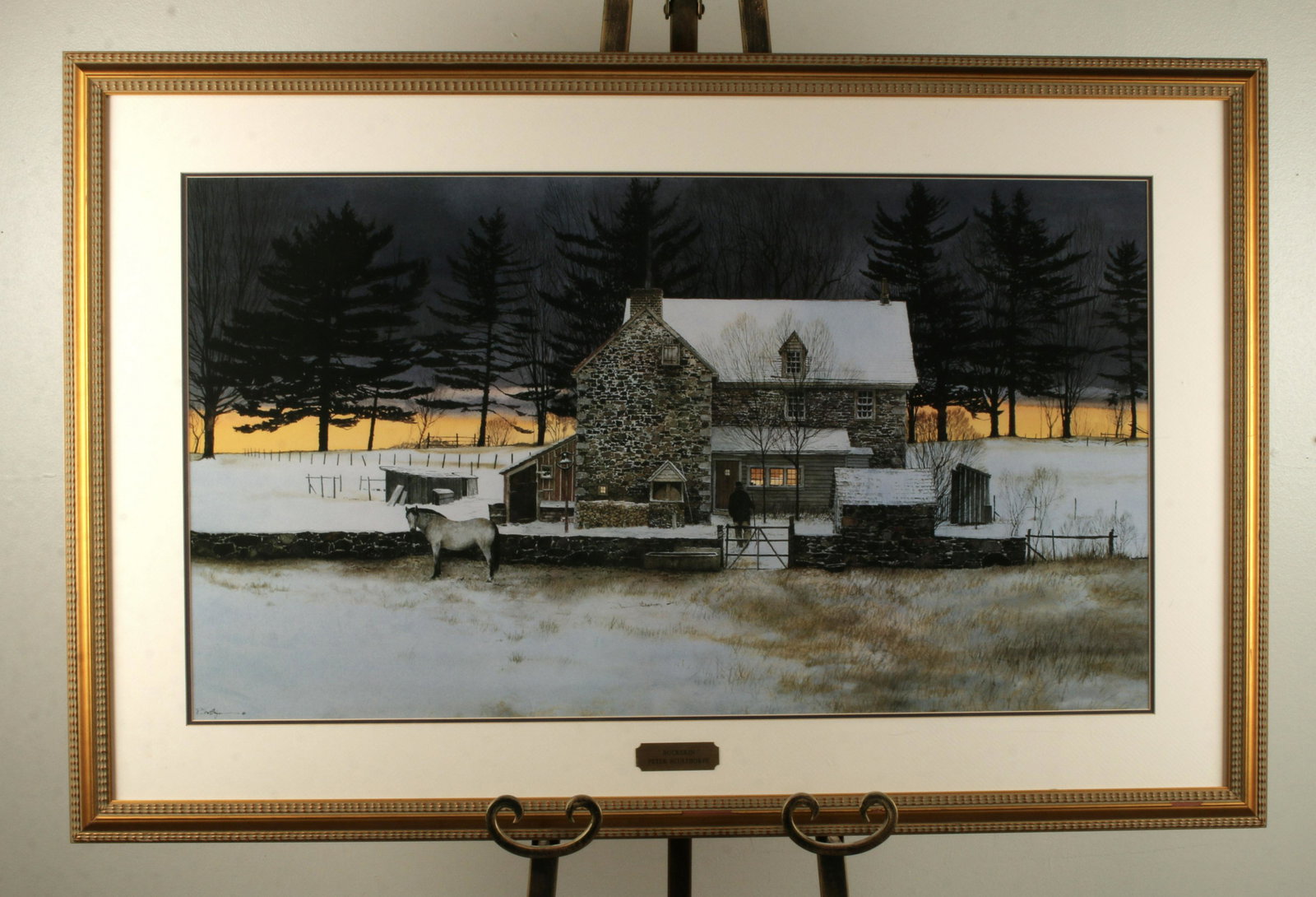 BUCKSKIN BY PETER SCULTHORPE PRINT: BUCKSKIN BY PETER SCULTHORPE PRINT Not signed or numbered Easel not included 42" X 27 1/2" $20 - $40 <
