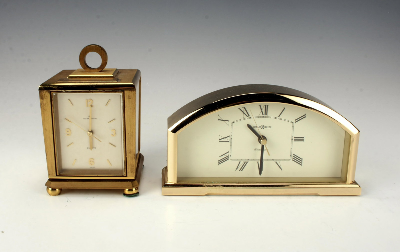 HAMILTON ROTATING DESK CLOCK & HOWARD MILLER: HAMILTON ROTATING DESK CLOCK & HOWARD MILLER WESTMINSTER Hamilton Rotating Desk Clock, Thermometer, Barometer, Hygrometer Per