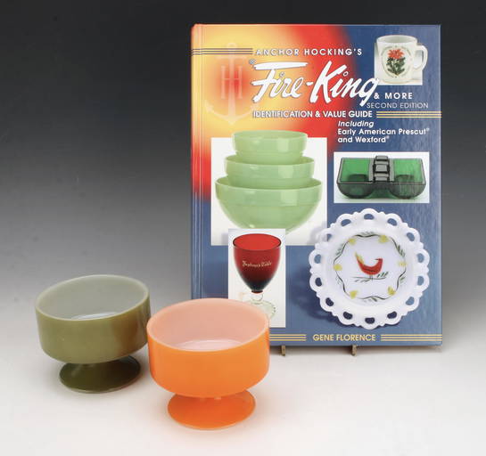 Fire King Identification Book & Dessrt Cups