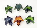 LALIQUE MULTICOLOR SMALL FROGS