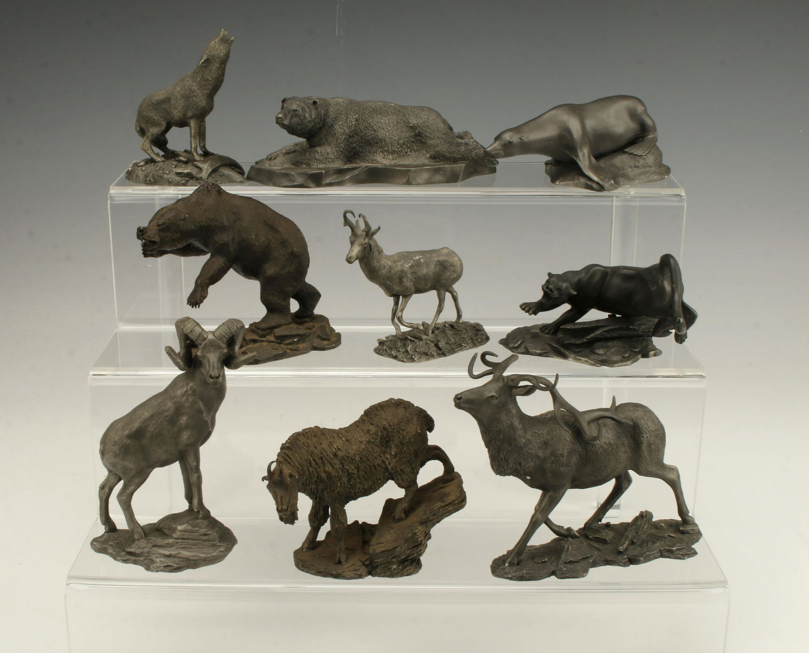 FRANKLIN MINT FINE PEWTER ANIMAL FIGURES (1 of 7)