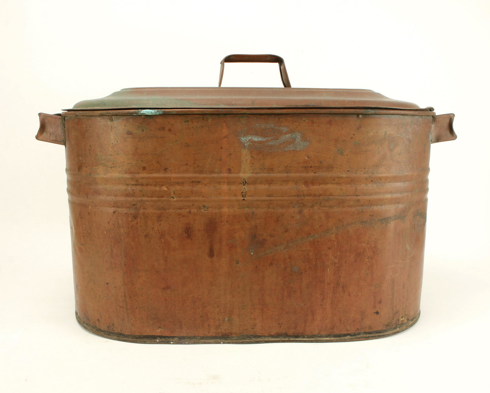 VINTAGE LIDDED COPPER BASIN (1 of 6)