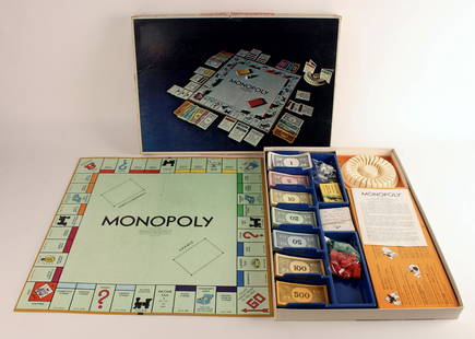 MONOPOLY 1974 ANNIVERSARY EDITION NO. 11: MONOPOLY 1974 ANNIVERSARY EDITION NO. 11 Parker Brothers board game with accessories. 20" X 14" $40 - $80