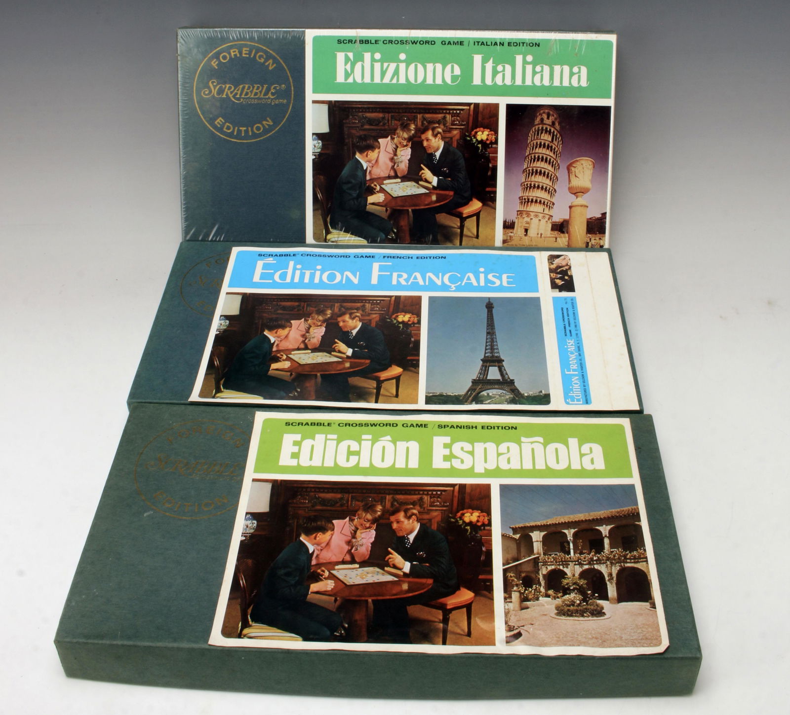 3 FOREIGN LANGUAGE SCRABBLE GAMES (1 of 1)