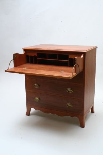 Bench Crafted Butler's Chest: A Hepplewhite style butler's chest, a contemporary design of a classic Hepplewhite style crafted by Alan Turner of the Philadelphia Furniture Workshop. Its compact size of 37 1/2" X 34 1/4" seems more
