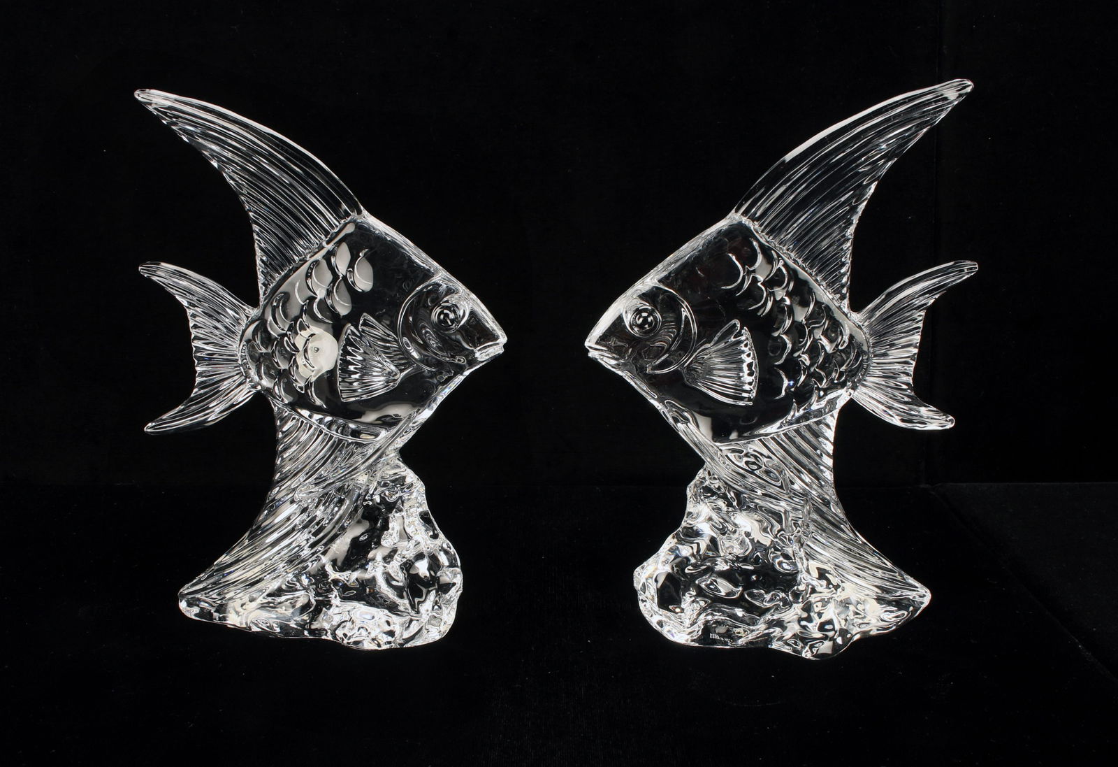 TWO WATERFORD CRYSTAL ANGELFISH IN BOXES (1 of 6)