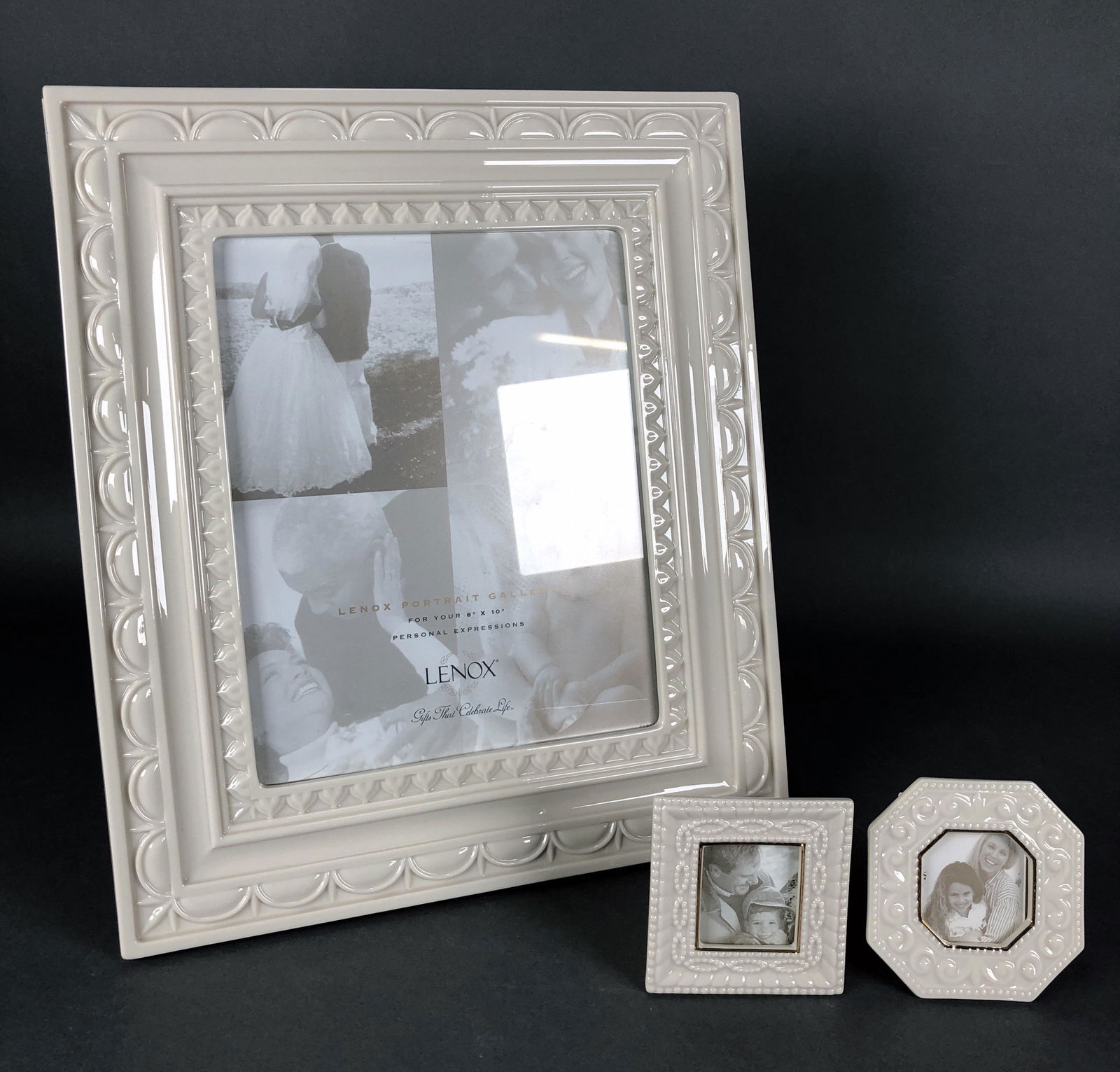 LARGE LENOX PICTURE FRAME & TWO SMALL FRAMES (1 of 6)