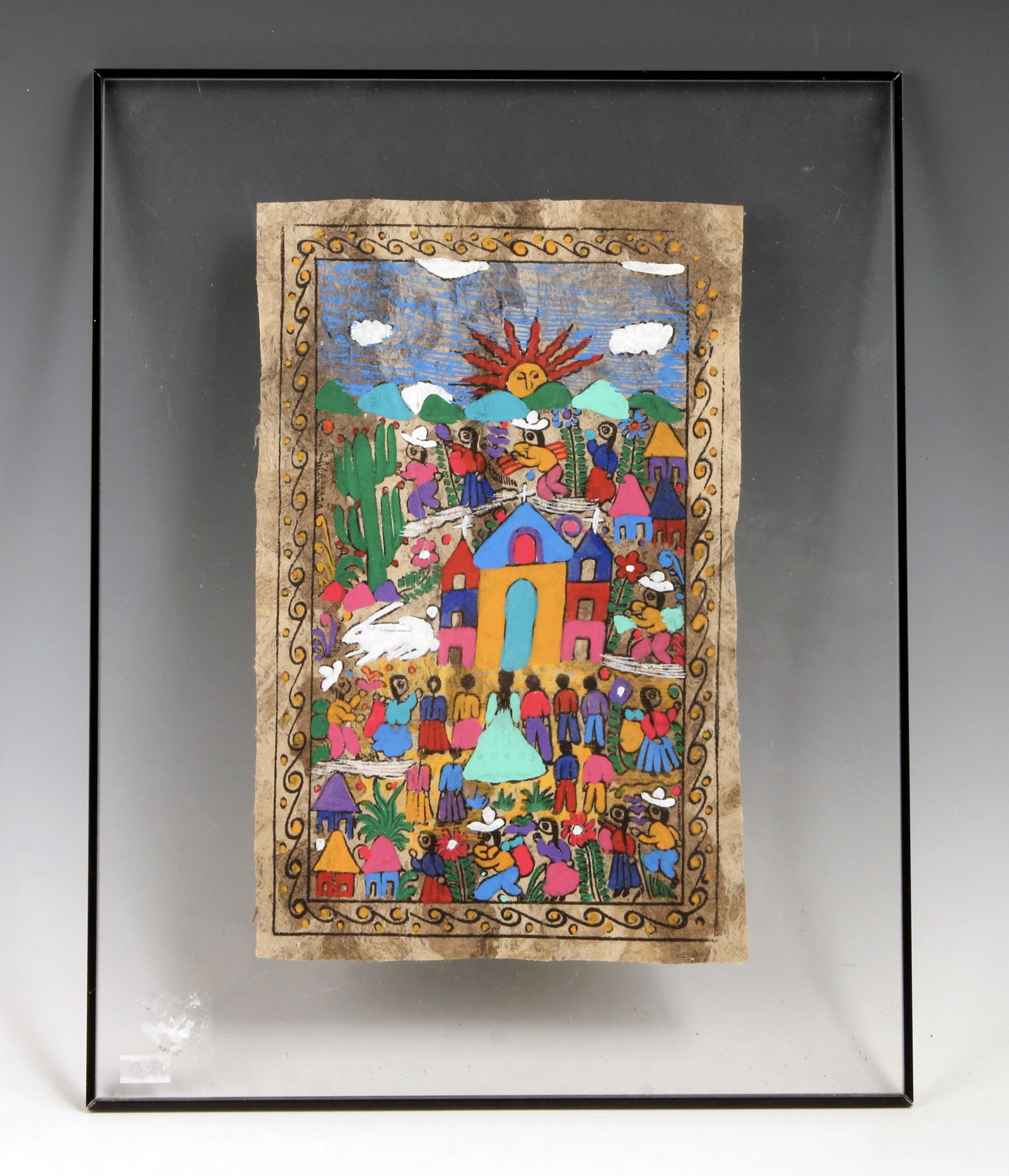 COLORFUL ISLAND VILLAGE PAINTING (1 of 3)