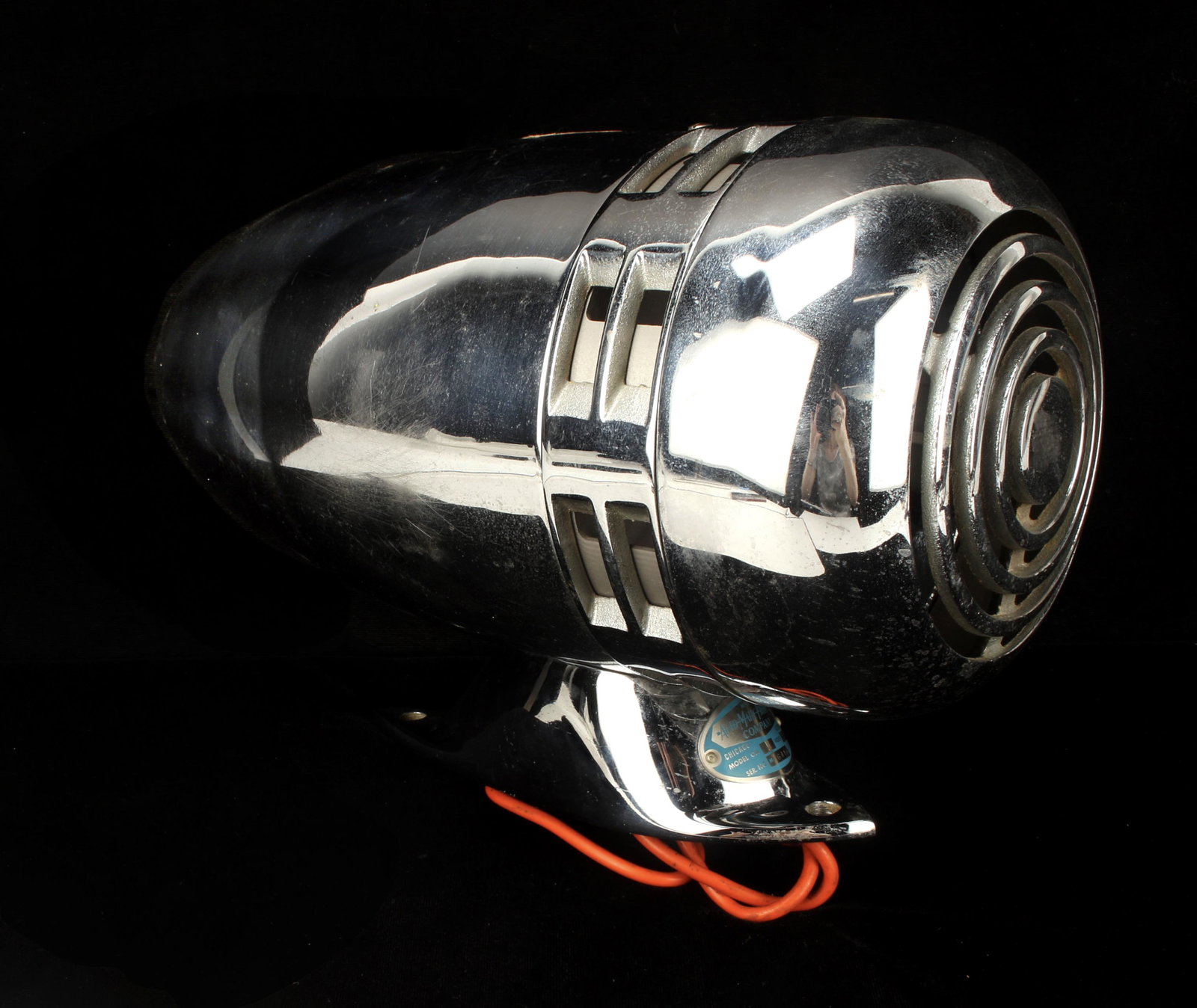 VINTAGE CHROME PLATED SOLID BRASS SIREN (1 of 3)