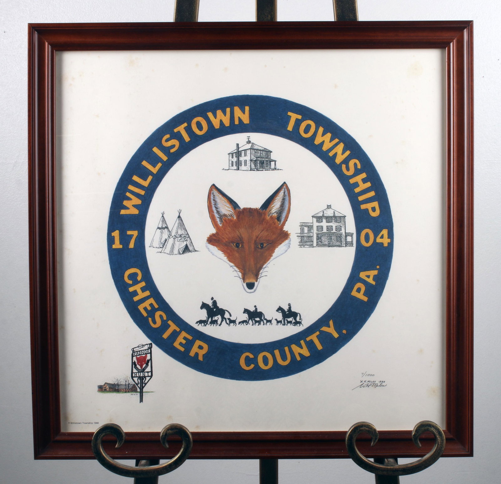 WILLISTOWN TOWNSHIP SEAL PRINT SIGNED NUMBERED (1 of 4)