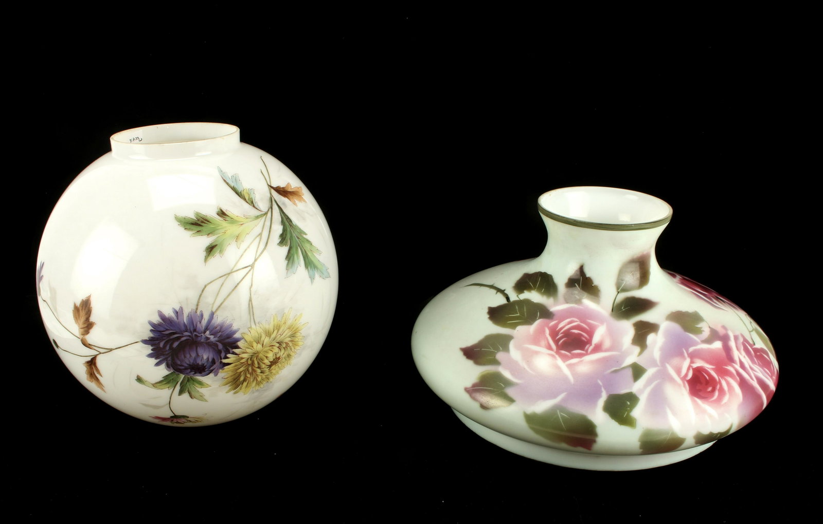 HAND PAINTED GWTW OIL LAMP SHADES (1 of 7)