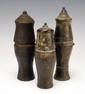 THREE BRONZE LIME CONTAINERS FROM LAOS