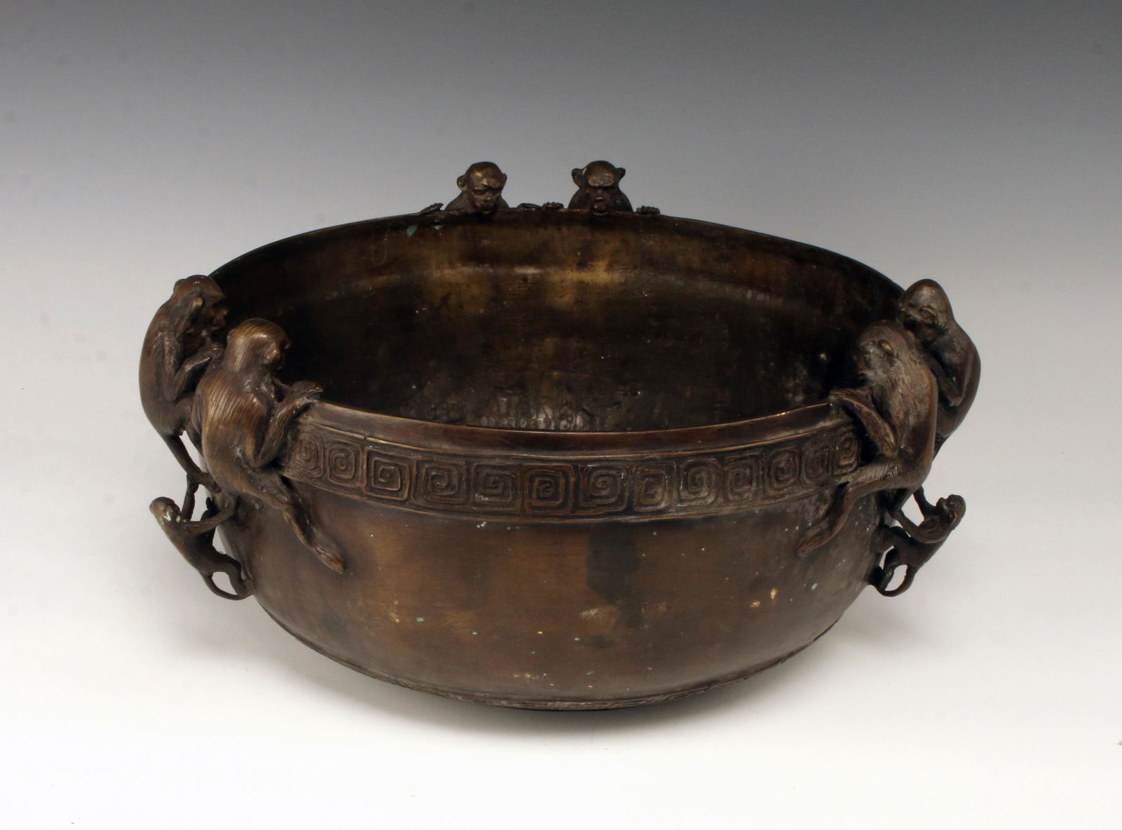 CHINESE BRONZE BASIN WITH MONKEYS (1 of 8)