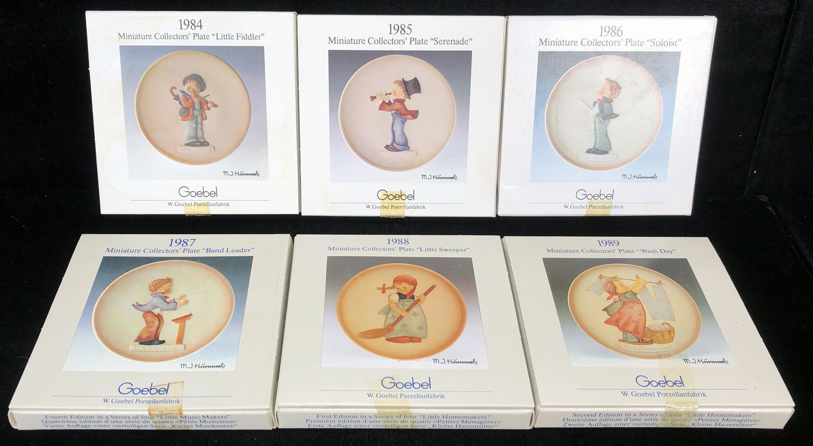 SIX HUMMEL MINIATURE COLLECTORS PLATES IN BOX (1 of 4)