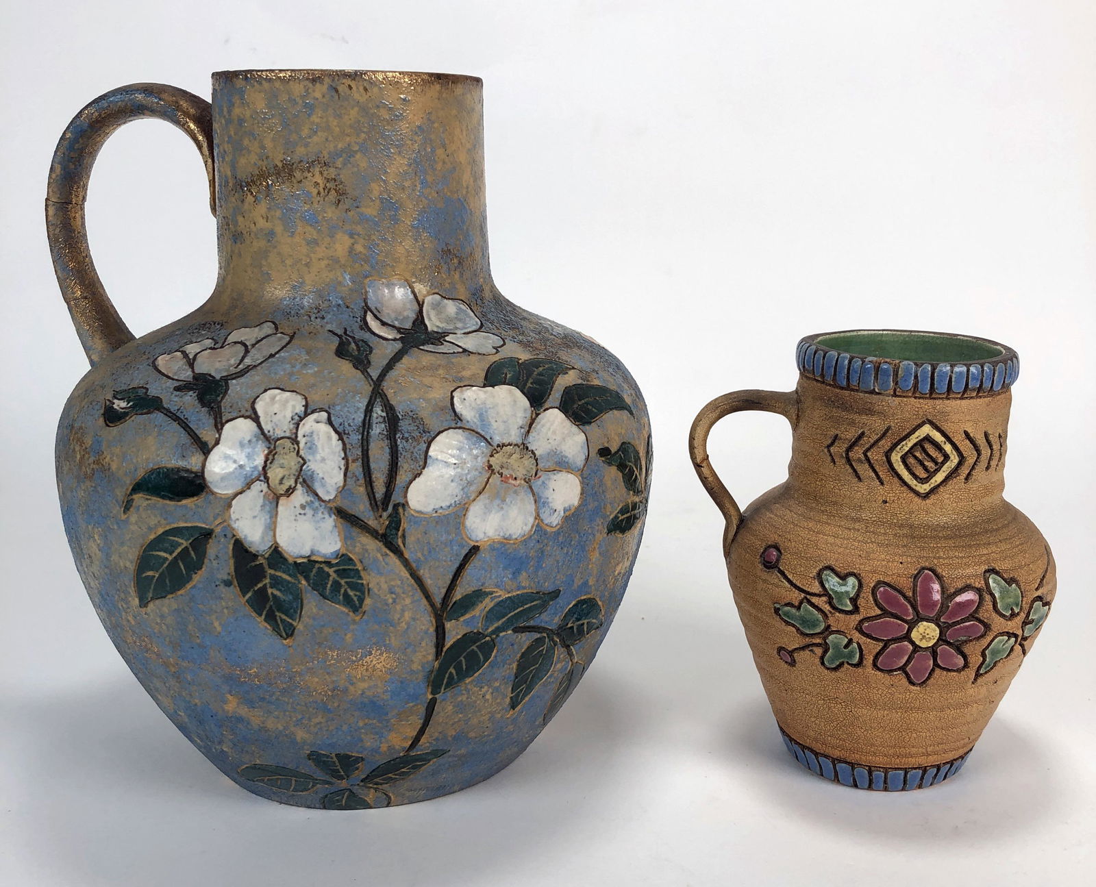 TWO CERAMIC PITCHERS - MATT MORGAN (1 of 6)