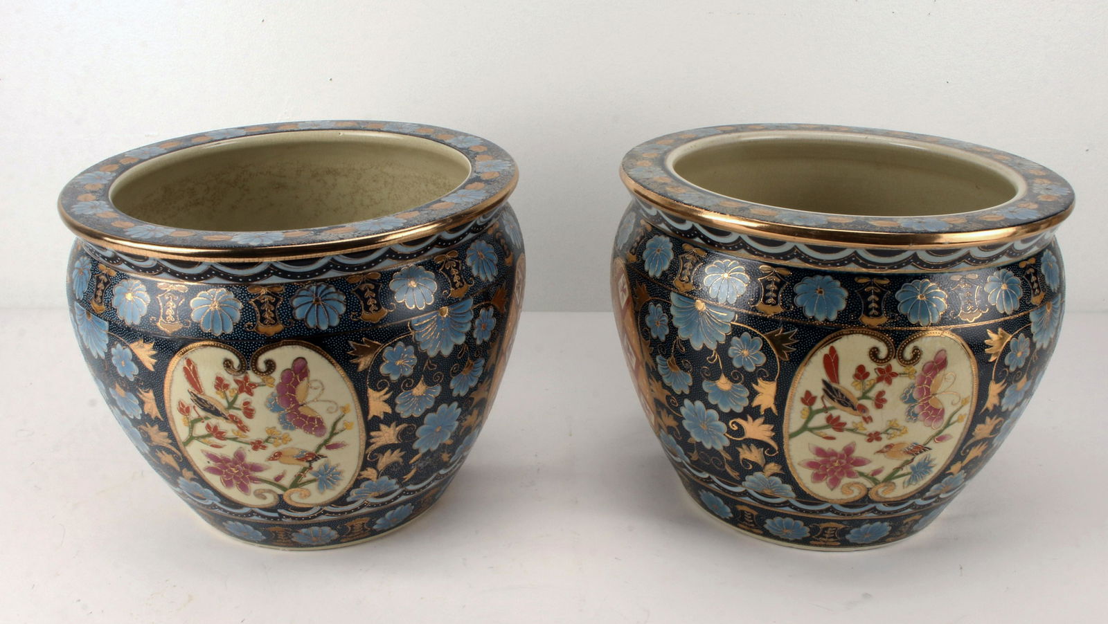 PAIR LARGE CHINESE PLANTERS (1 of 9)