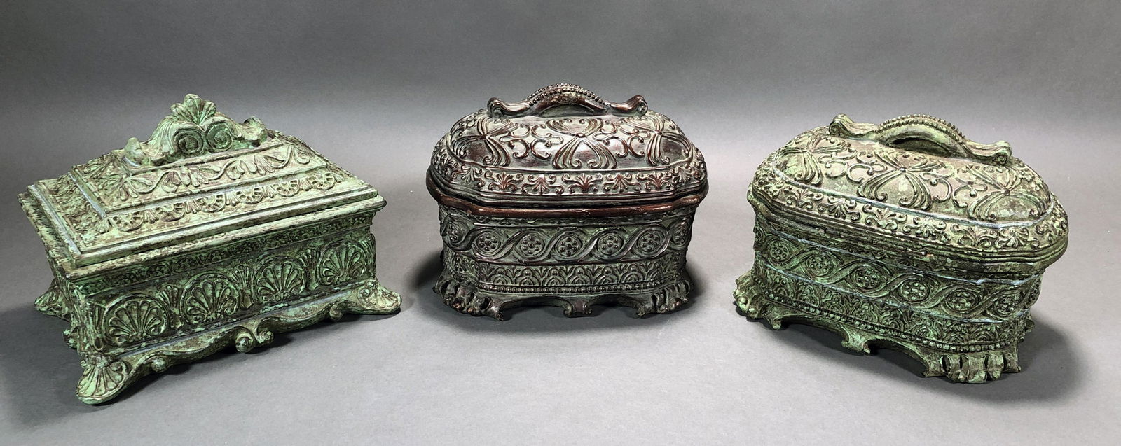 THREE LIDDED BOXES (1 of 3)