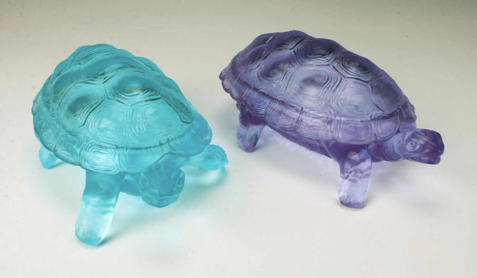 TWO GLASS TURTLE BOXES (1 of 4)