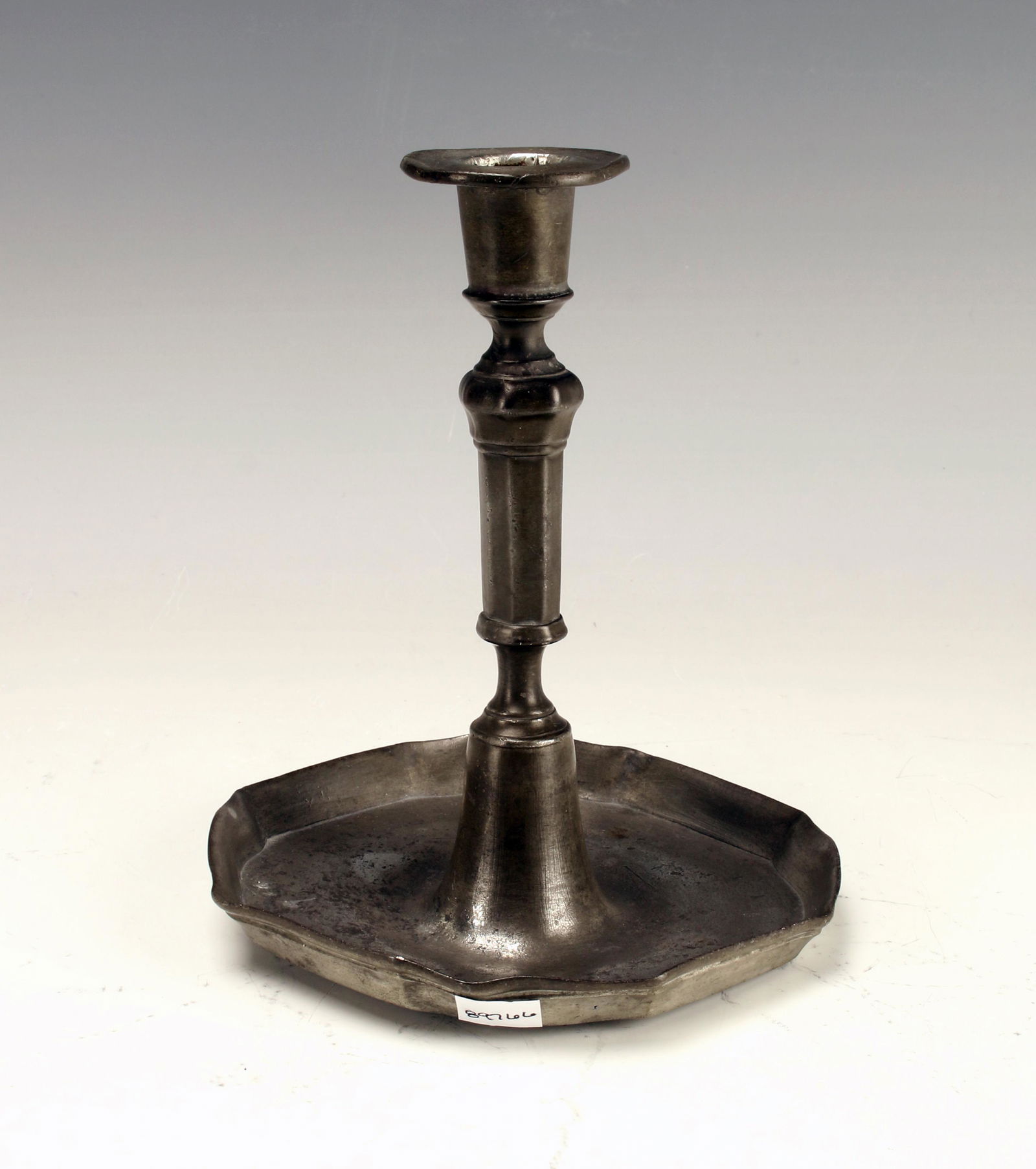 EARLY EUROPEAN PEWTER CANDLESTICK (1 of 4)