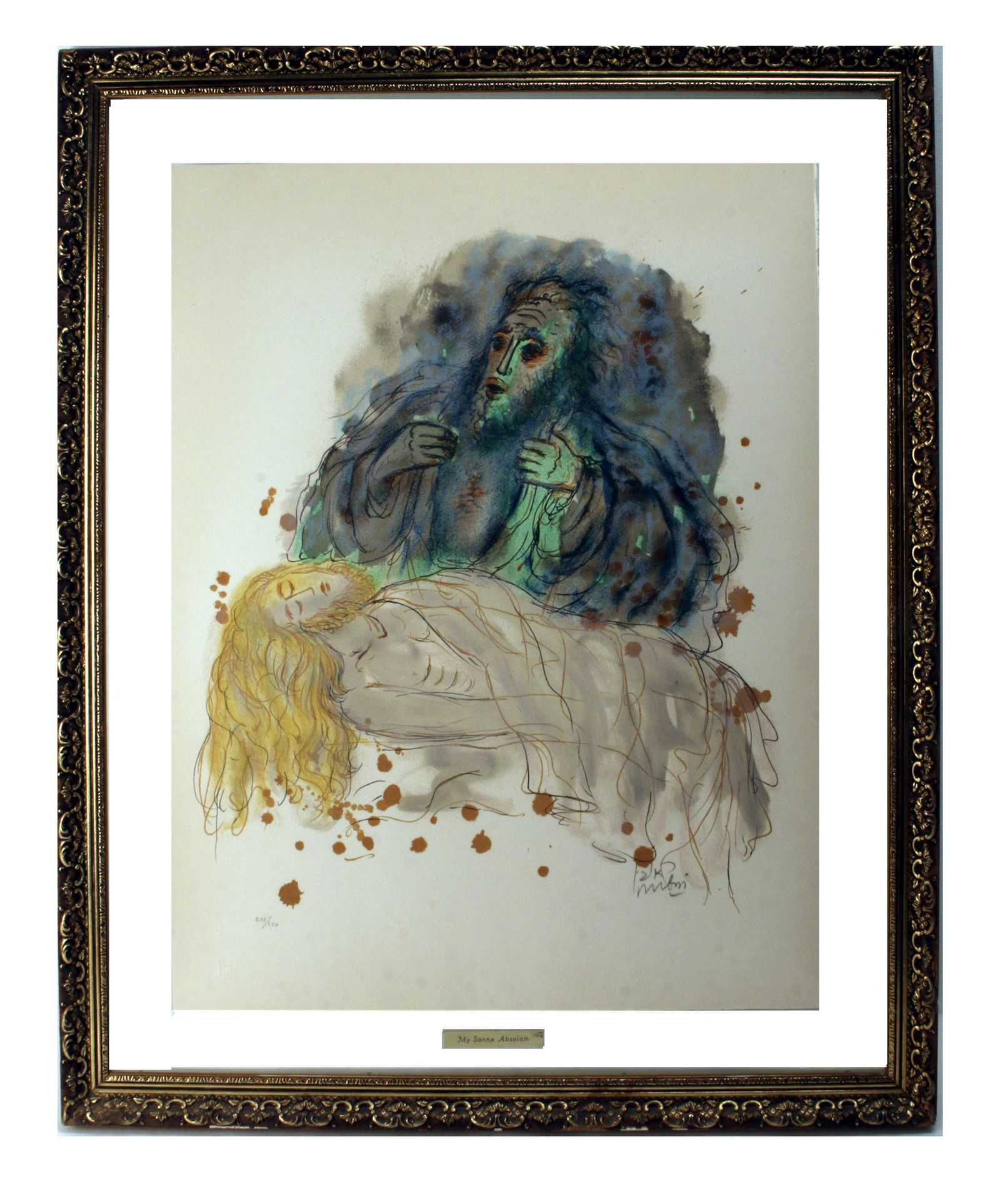 LARGE REUVEN RUBIN SIGNED NUMBERED PRINT (1 of 7)