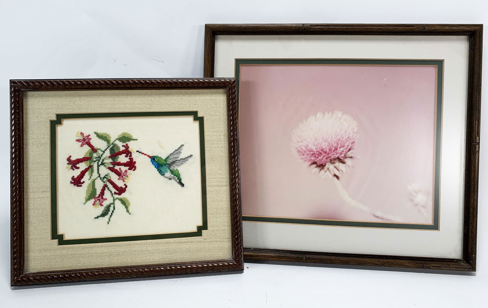 FLOWER PRINT & HUMMINGBIRD NEEDLEWORK (1 of 5)