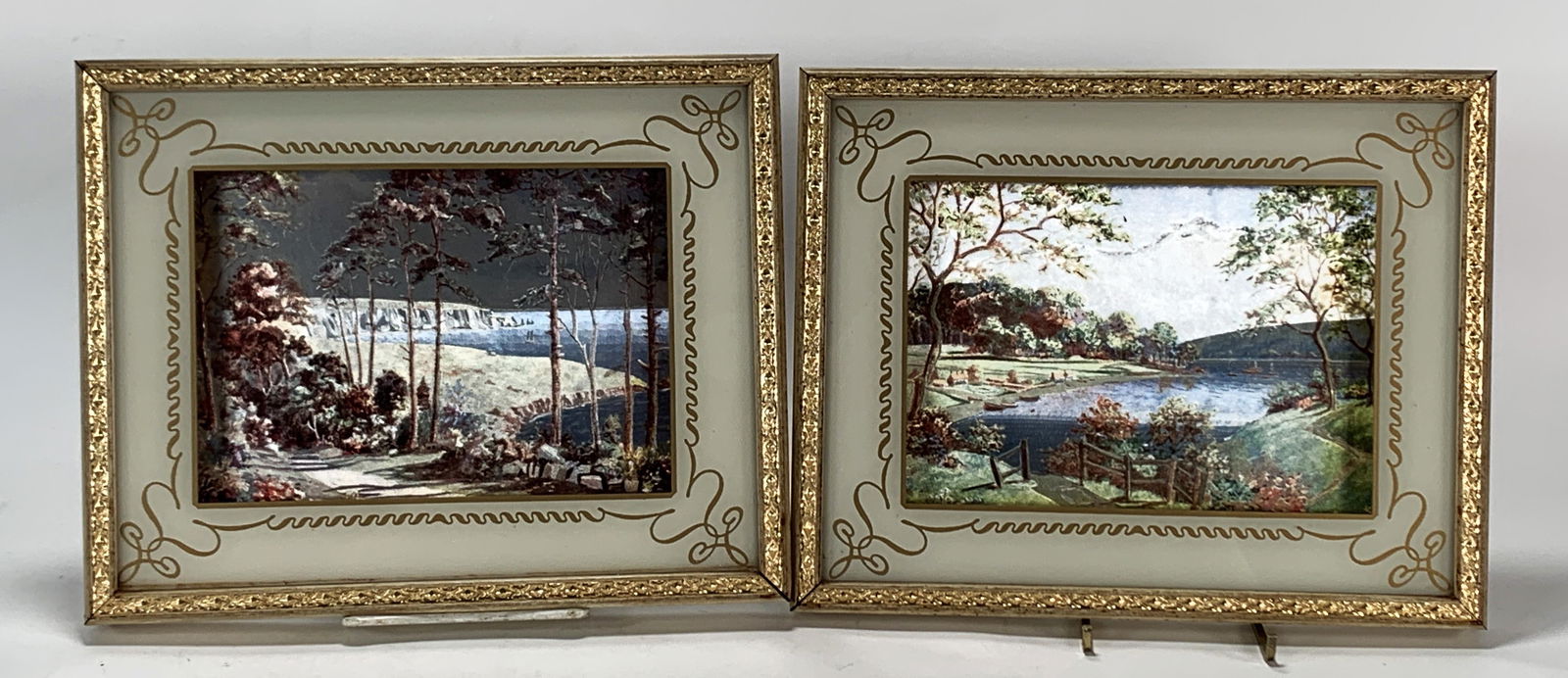 TWO SHADOWBOX FRAMED LANDSCAPES (1 of 3)