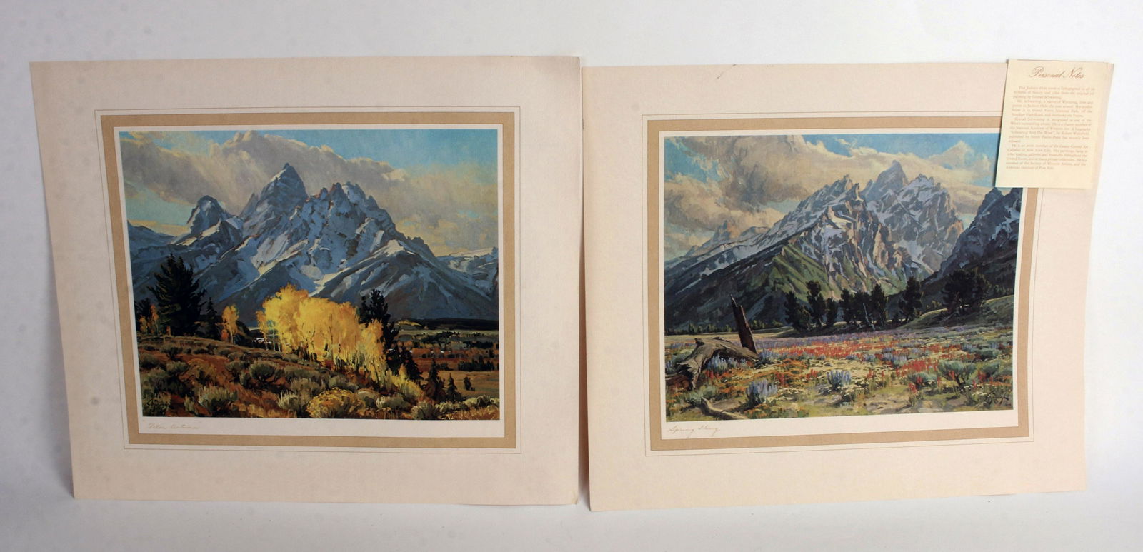 TWO CONRAD SCHWIERING GRAND TETON PRINTS (1 of 6)