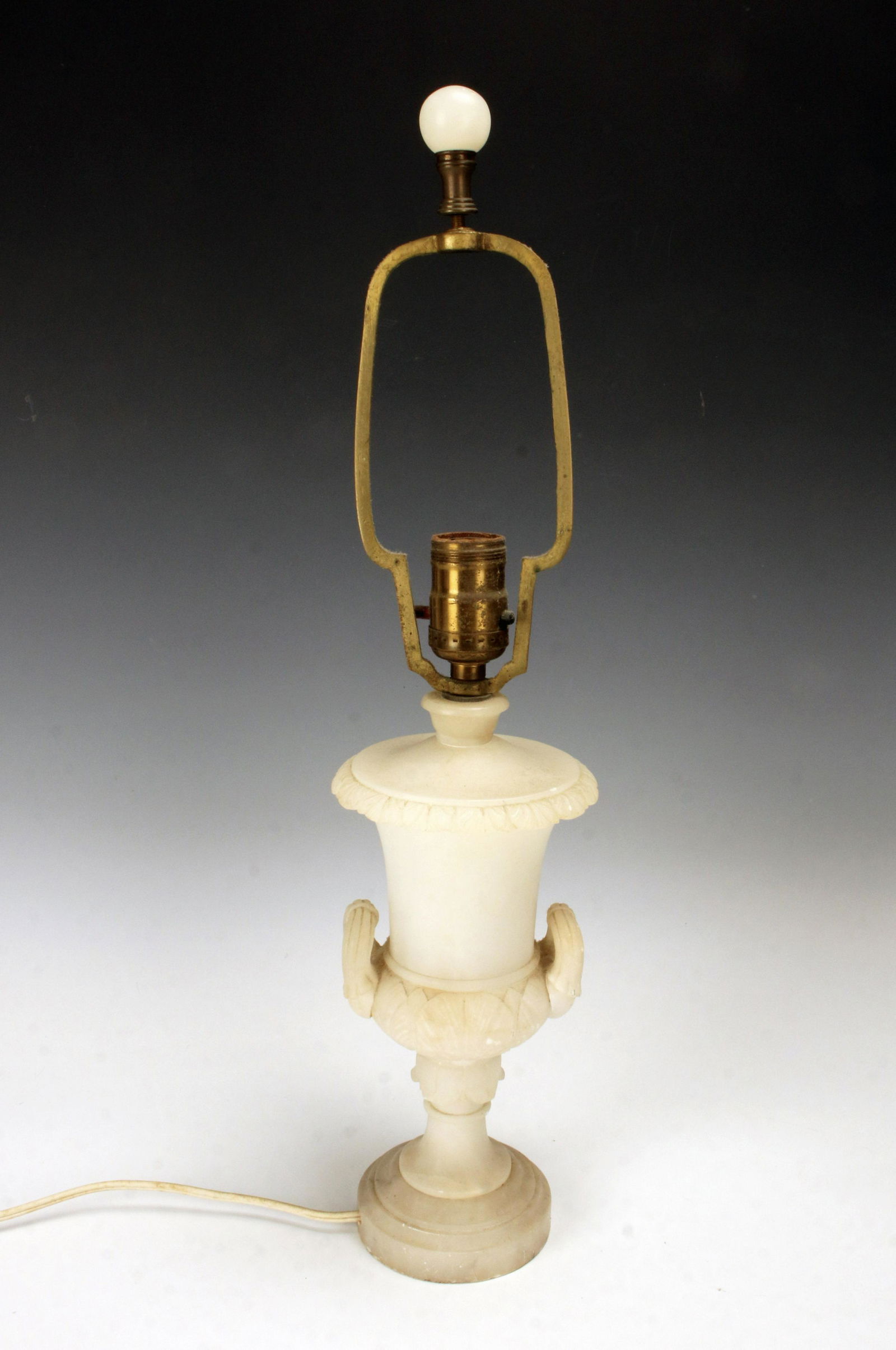 VINTAGE CARVED ALABASTER LAMP (1 of 4)