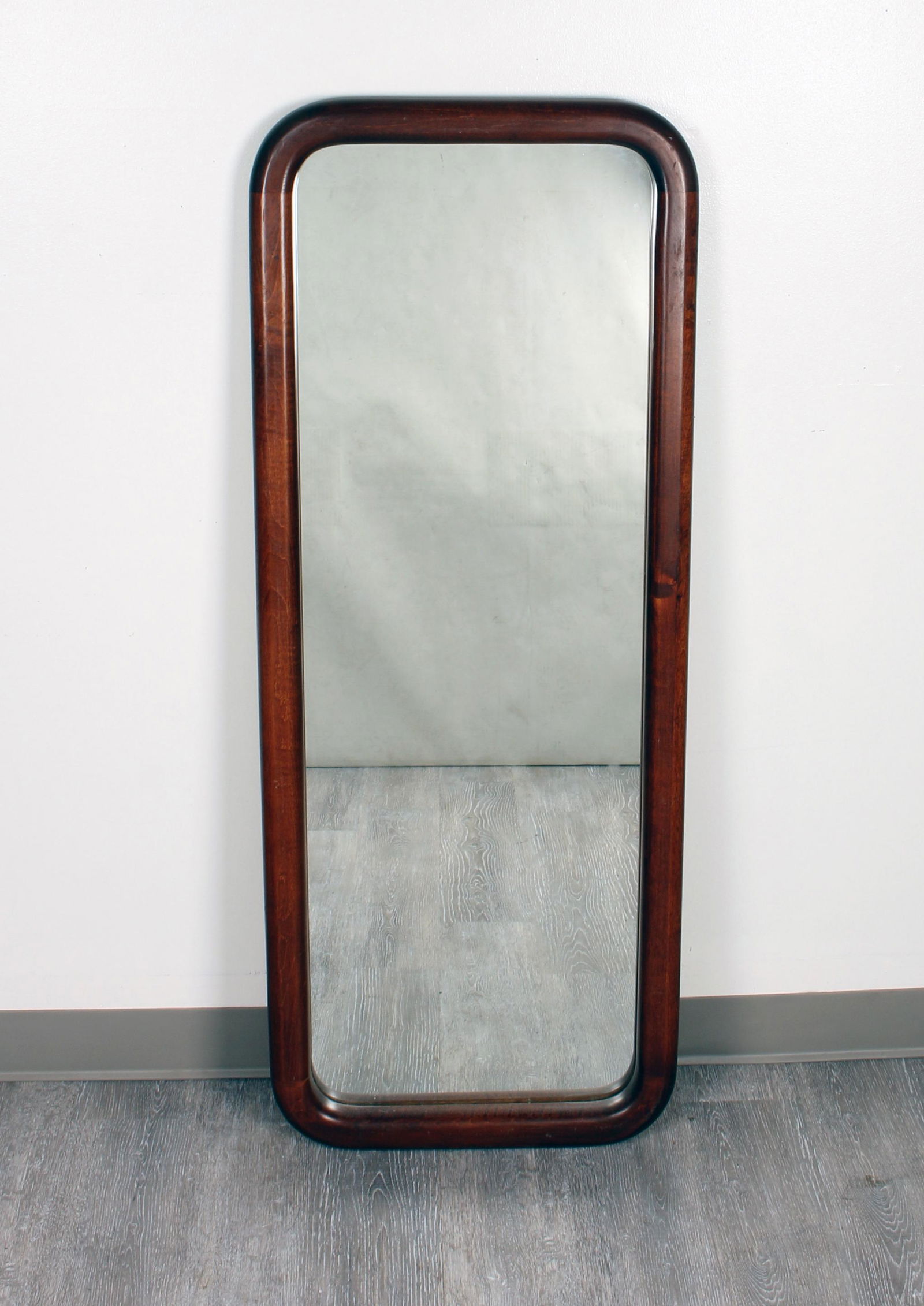 HEAVY WOODEN FRAMED HALL MIRROR (1 of 3)