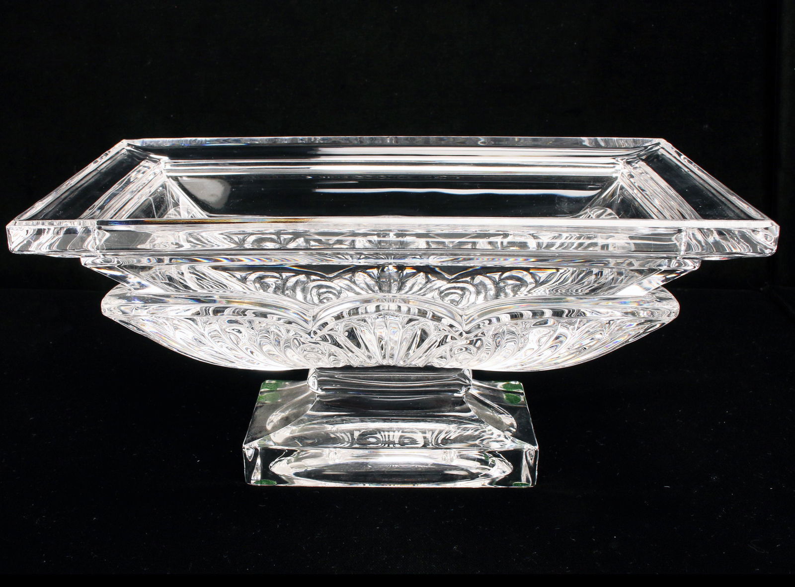 RECTANGULAR FOOTED CRYSTAL CENTERPIECE (1 of 5)