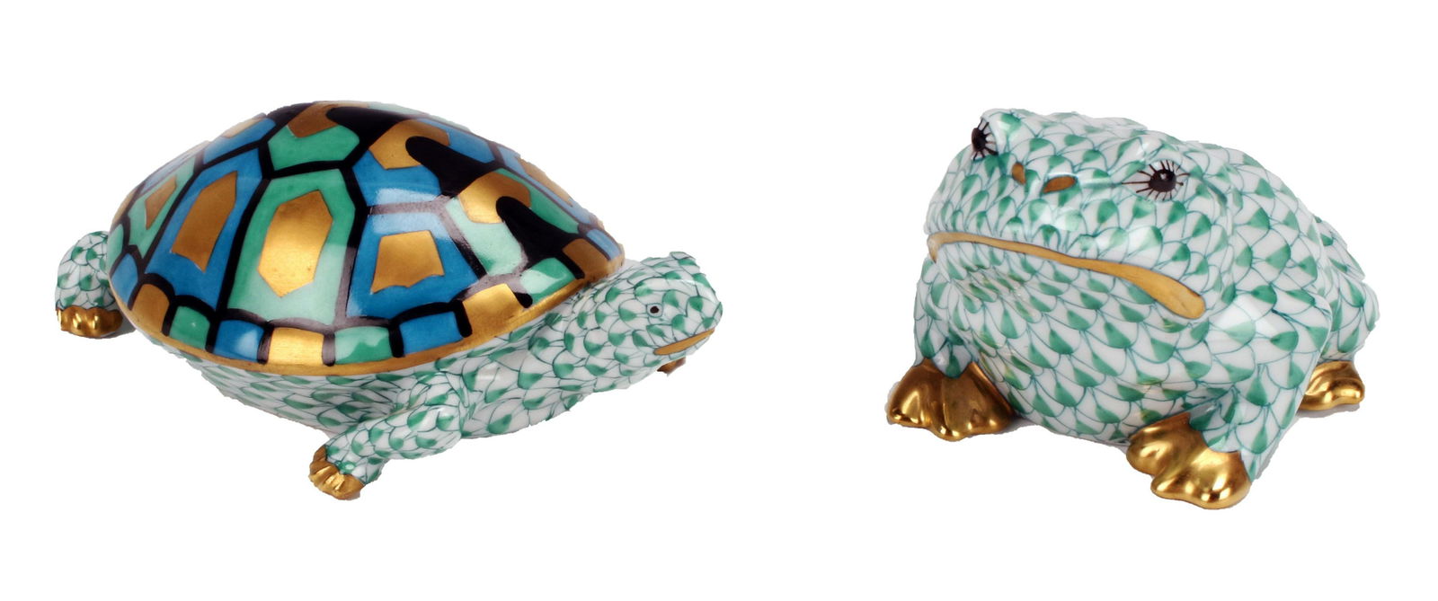 HEREND FISHNET FROG & TURTLE (1 of 5)