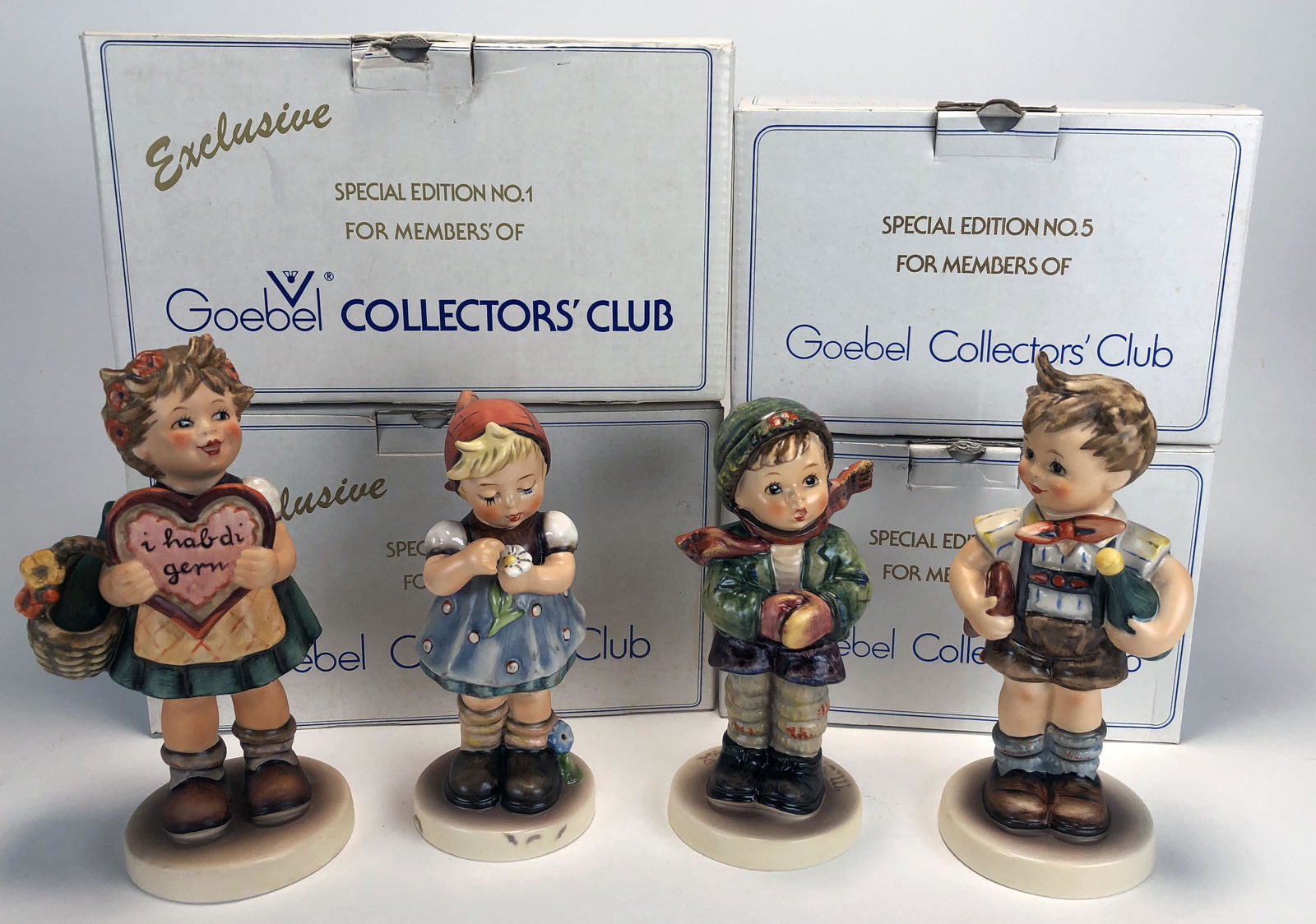 FOUR GOEBEL COLLECTORS CLUB HUMMEL FIGURES IN BOX (1 of 7)