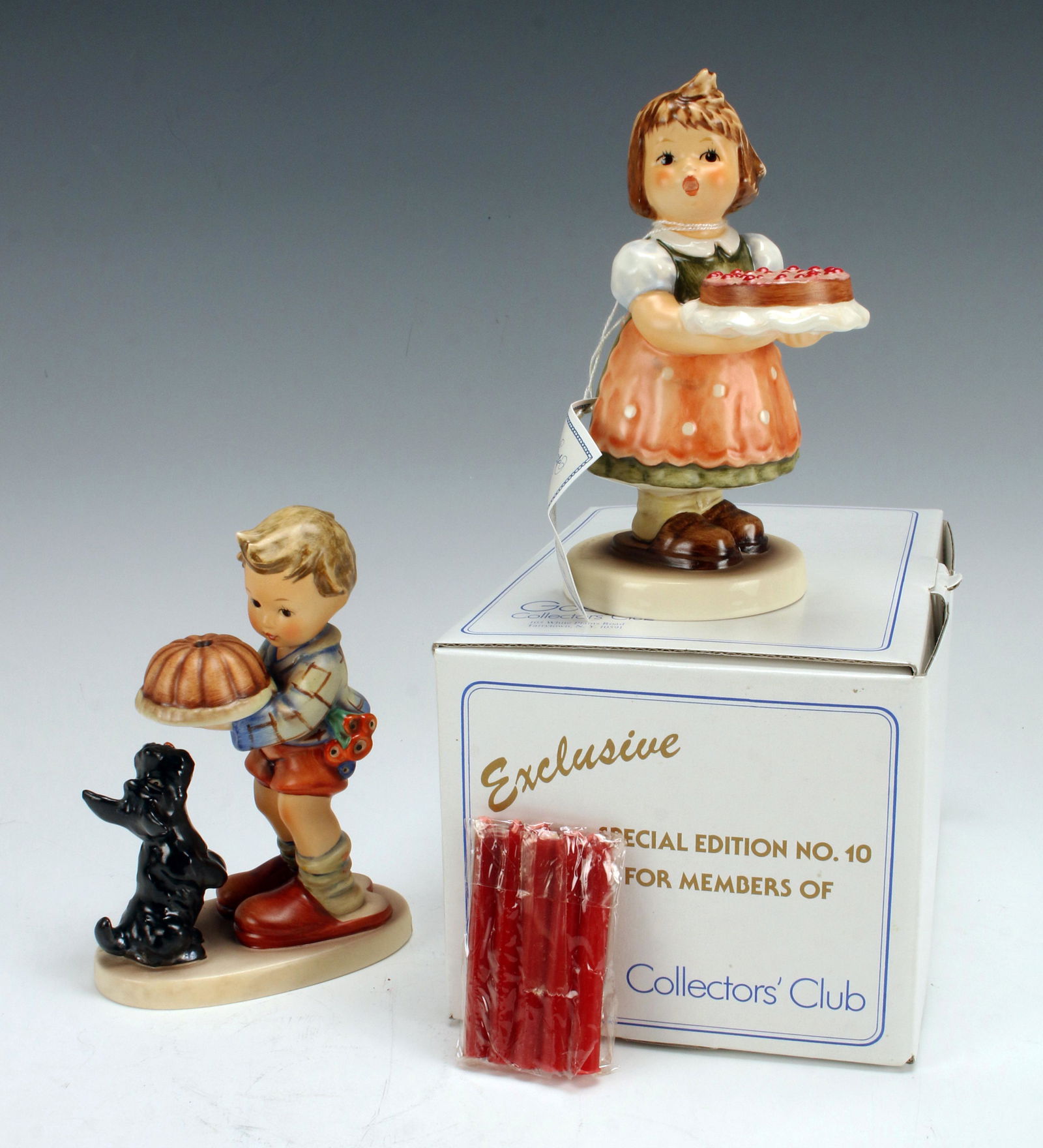 BEGGING HIS SHARE & BIRTHDAY CANDLE HUMMEL FIGURES IN (1 of 9)