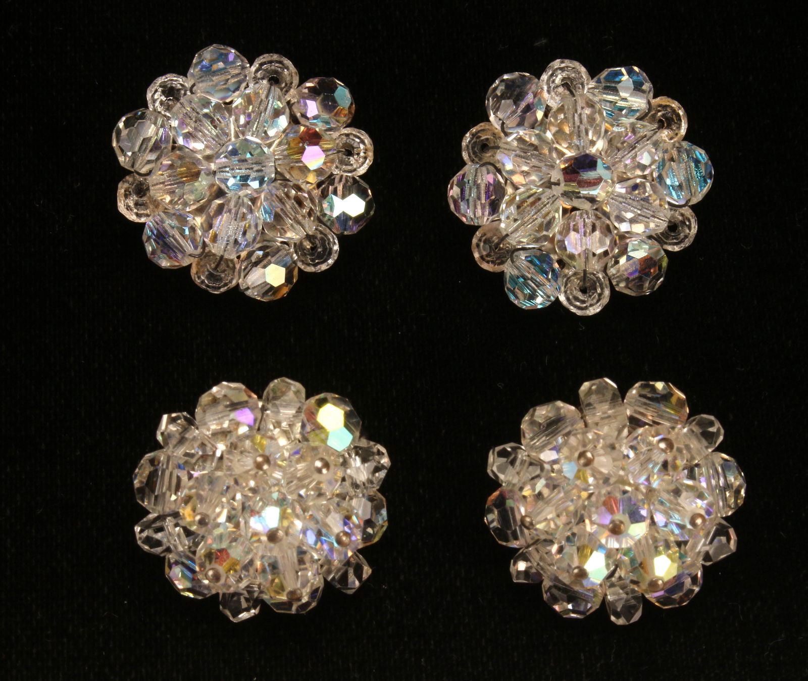 2 PAIR GERMAN CRYSTAL & STERLING EARRINGS (1 of 3)