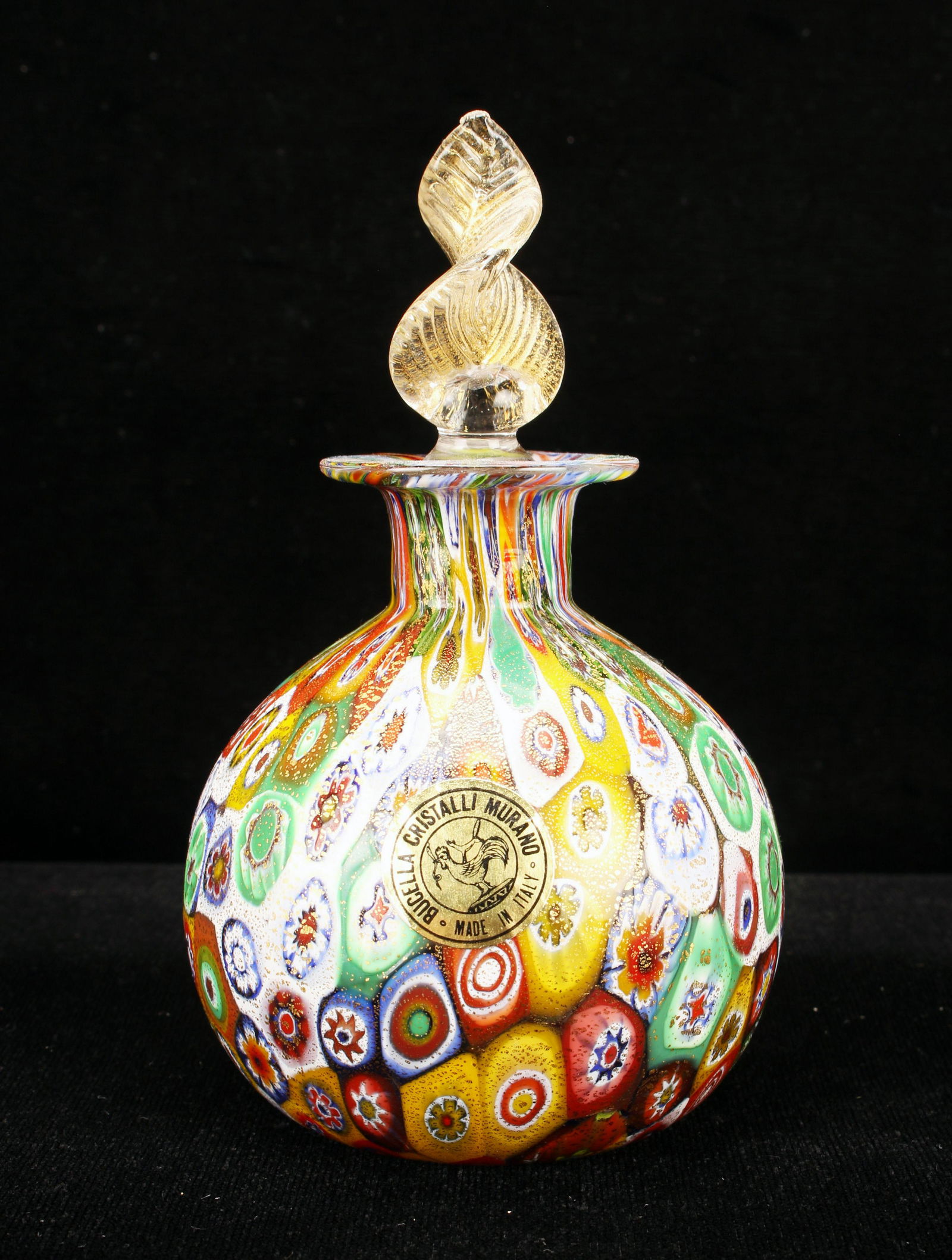 HAND BLOWN ITALIAN MURANO GLASS PERFUME BOTTLE (1 of 5)