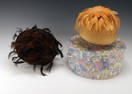 2 VINTAGE FEATHERED HATS IN HAT BOX